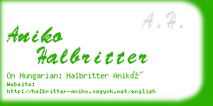 aniko halbritter business card